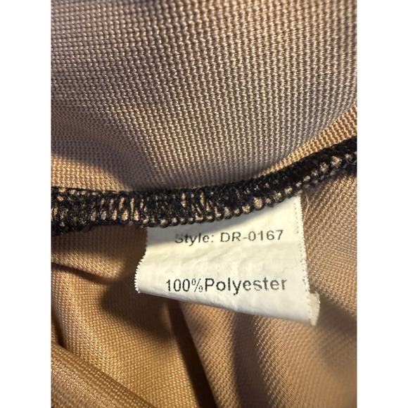 Pink Martini Black Beige Polka Dot Draped Neck Sheath Dress S retro whimsi Y2K - Picture 5 of 5